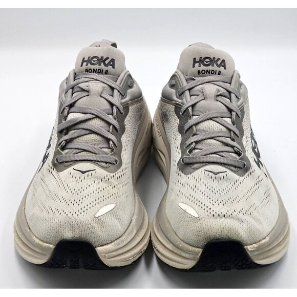 Hoka One One Men's Light Gray  Bondi 8 Athletic Running Shoes Sz 10D 2812 - Picture 12 of 16